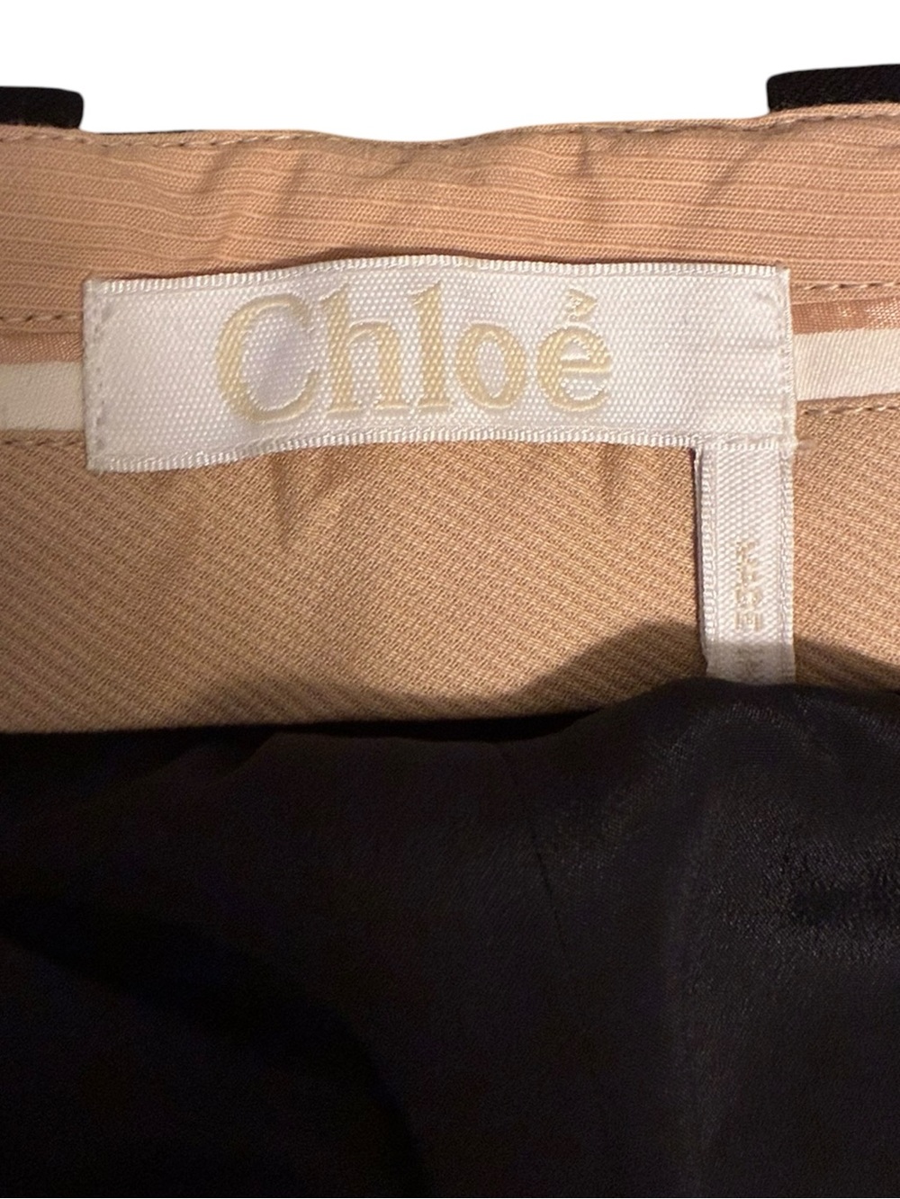 Chloé Black Wool Silk Wide Leg Tailored Trousers Made France FR 40 US 8 - Picture 9 of 12